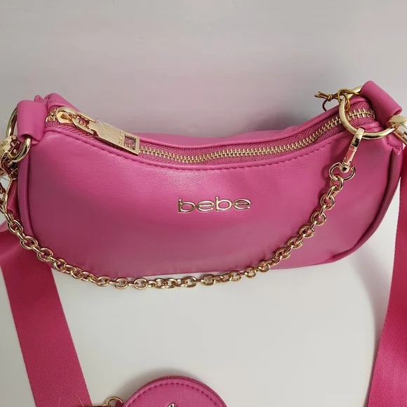 šļøā¬ļøšHOST PICKš bebe Pink Mara Nylon Crossbody Bag With Coin Purse - Picture 11 of 15